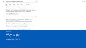 You can get the microsofts rewards for this quiz. Bing Rewards Edge Bonus Quiz Microsoft Community