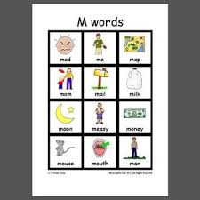 M Words Speech And Language Multisyllabic Words Preschool Vocabulary