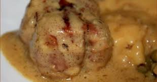 Paupiettes De Porc Sauce Moutarde Fond De Veau Et Creme Liquide
