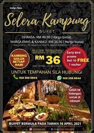 Disini aku senaraikan tempat buffet ramadhan dalam selangor dan kuala lumpur bagi tahun 2021 yang boleh korang kunjungi semasa di bulan ramadhan 1442h. Nah 17 Ramadan Buffets 2021 Below Rm60 In Klang Valley