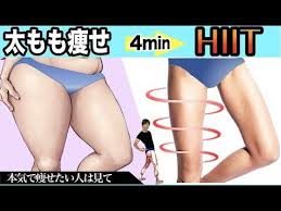 太もも１サイズ細くする4分hiitトレーニング 体脂肪を根こそぎ燃やす youtube hiit トレーニング トレーニング ダイエット ヨガ