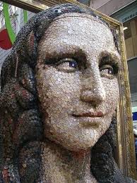 Mona Lisa Button Mosaic