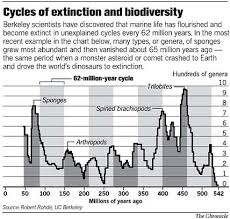 mass extinction comes every 62 million years uc physicists