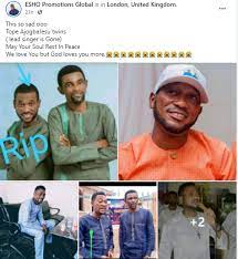 The popular gospel singer, tope ajogbajesu, popularly known as taiwo, is dead. Owv4c1iotvfvlm