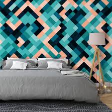 My husband and i were going to paint my daughter's room for a change. Geometric Design Mural Wallpaper Pvc Free Non Toxic Framed Wall Art Wall Decor Paintings Wall Coverings Decals More