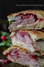 This Simple Ham Cheddar Cranberry Melt Sandwich Is The Perfect Way To Use Up Leftover Christmas Ham A Perfect Balance Of Swe Leftover Ham Recipes Recipes Food