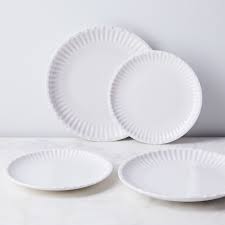 Black And White Melamine Dinnerware Sets Melamine Paper Plates Set Of 12 Shatterproof Outdoor Dinnerware Outdoor Dinnerware Dinnerware Plates