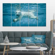 Choose from thousands of polar bear coffee cups designed by our community of independent artists and iconic brands. Polar Bear Swimming Under Water Large Animal Canvas Artwork Walmart Canada