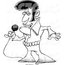 Discover our archives of coloring pages and you'll find something useful. Vector Of A Cartoon Elvis Impersonator Singing Outlined Coloring Page Drawing By Toonaday 16085