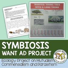 Symbiosis Notes And Want Ad Project Distance Learning Digital Lesson Life Science Lessons Biology Lessons Symbiosis