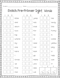 Dolch Pre Primer Primer First Grade Sight Words Assessment Printable Pa Sight Words Kindergarten Kindergarten Worksheets Sight Words Pre Primer Sight Words