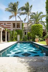 See Inside A Fabled 1920s Palm Beach Mansion Is Revived With Authentic Detail And Original Thinking Swimming Pool Tiles Beach Mansion Pool Designs