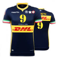 Maillot 100% polyester, respirant pour plus de confort pendant l'effort. Maillot De Volley Officiel Earvin Modena Exterieur Maillot Volley Volley Ball