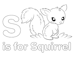 Printable squirrel coloring pages | coloring me. Printable S Is For Squirrel Coloring Page