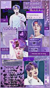 Singer purple aesthetic kim namjoon kim taehyung korean singer daegu min yoongi rapper actors. Jin Purple Aesthetic Wallpaper Bts Wallpaper Purple Aesthetic Jin