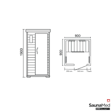 Hemlock / red cedar inner control system for option heaters. Saunamed 1 Person Classic Hemlock Far Infrared Sauna Emr Neutral