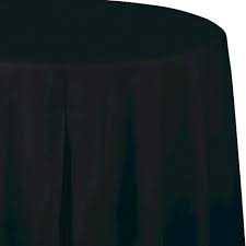 Okuna outpost lemon round tablecloth with umbrella hole for outdoor patio table (60 in) okuna outpost new at. Black Disposable Tablecloth Target