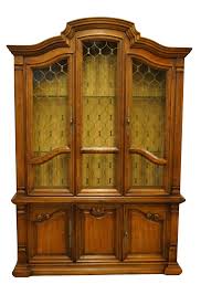 Wrought iron and glass 1970s retro gothic hanging swag lamp. 1970s Drexel Heritage Estorada Collection Spanish Mediterranean China Cabinet Chairish