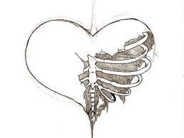 Ripped Heart Broken Heart Sketch Beautiful Sketches Drawings