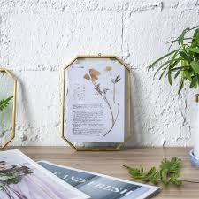 Buy framed pressed flowers and get the best deals at the lowest prices on ebay! Wall Hanging Long Octagon Herbarium Brass Glass Frame For Pressed Flowers Dried Floating Frame Pressed Flowers Botanical Wall Decor Floating Frame