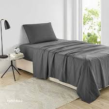 Twin xl bed skirts can give a room a finished look while hiding storage underneath the bed. Supersoft Twin Xl Dorm Bedding Sheets Faded Black