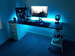 Light Blue Best Blue Gaming Bedroom Bedroom Setup Gaming Room Setup