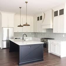 Black And White Cement Tile Backsplash Black And White Kitchen With Cement Tile Backsplash Black And White Backsplash White Kitchen Tiles