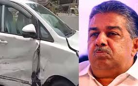 Saji Cherian's car meets with an accident in Kayamkulam, fisheries  minister, saji cherian, kayamkulam, alappuzha, saji cheriyan