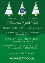 Leap years have 52 full weeks and two extra days. Christmas Spirit Week Other Reminders St Thomas The Apostle School