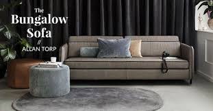 Sofacompany Com Brings You Danish Designed Original Furniture Bungalow 3 Seater Sleeper Sofa In Hero Mini With Black Hampto Seater Sofa 3 Seater Sofa Sofa