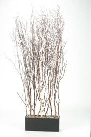 birch tree tops screen in rectangle planter d w silks rectangle planters birch tree decor birch tree
