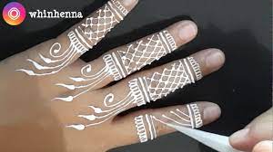 Desain dari jari sampai pergelangan tangan untuk kedua tangan. Finger Henna Art Youtube