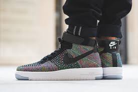 Men Black Air Force 1 On Feet On Foot Nike Air Force 1 Ultra Flyknit Mid A œblack Multicoloura Eu Kicks Sneaker Magazine Nike Shoes Air Force Sneakers Sneaker Magazine