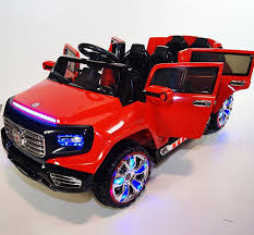 12v Big 2 Seater Ride On Car Electic Battery Remote Control Mp3 Aux Kids Led Red Toy Cars For Kids Kids Ride On Toys Ride On Toys