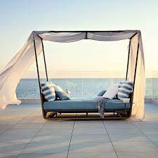 Wood outdoor daybed with canopy: Portofino Outdoor Daybed With Canopy Modern Patio Chicago Von Home Infatuation Houzz