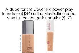 Here S A Dupe For The Cover Fx Power Play Foundation These Foundations Have A Lightweight Oil Free Form Foundation Dupes Cover Fx Foundation Play Makeup