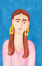 Long Neck Girl By Iga Kosicka Copenhagen Illustration Illustration Artists Portrait