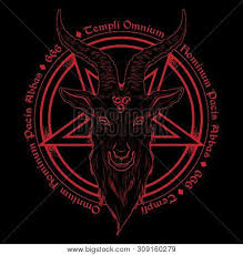 1188237677 turn your bedroom into a dreamy space. Baphomet Demon Goat Head Hand Drawn Print Or Blackwork Flash Tattoo Art Design Vector Illustration Latin Inscription Translation Father Of The Temple Of Peace Of All Men Poster Id 309160279