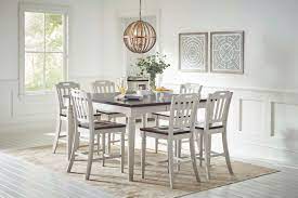 The simplicity dining table and chair/bench set, made by jofran, is brought to you by beck's furniture. Orchard Park Counter Height Dining Table With 8 Chairs By Jofran At Steger S Fur Counter Height Dining Sets Counter Height Dining Table Round Dining Table Sets