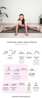 15 Min Full Body Yoga Stretch Pdf Video Yoga Stretches Stretches Before Workout Evening Yoga Routine