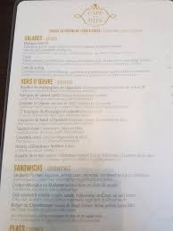 The Menu Picture Of Cafe De La Paix Paris Tripadvisor
