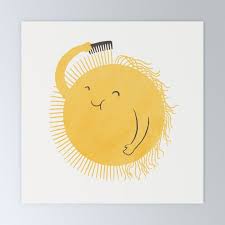 Good Morning Sunshine Mini Art Print By Ilovedoodle Society6 Mini Art Metal Art Prints Prints