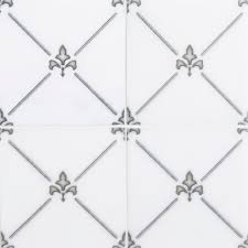 With a rustic look this ceramic tile captures a moment of a french countryside. 6 X 6 Natural Stone French Chateau White Jeffrey Court Tile