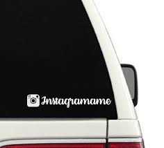 Please specify your username in the buyers comments message box. Amazon Com Instagram Username Car Decal Branding Advertising Car Sticker 3 Handmade