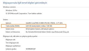 Bilgisayar Ram Bellek Bilgilerini Ogrenme Sistem Ve Ag Uzmanligi Adem Ocut