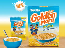 Golden morn is only suitable(i.e good)for children of 3yrs or older,so nestle is not responsible for any digestibility complications arising from parents feeding their children under the age mentioned. Breakfast Cereal Nestle Hits The Market With New Golden Morn Puffs Pictures Brand Spur