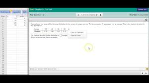 Statcrunch Calculate Mean And Standard Deviation For A Random Variable Youtube