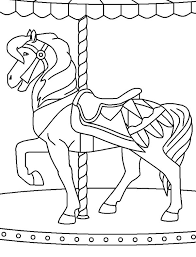 Printable carousel coloring pages free to print horse page works. Carnival Carousel Horse Coloring Pages Best Place To Color