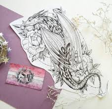 Maybe you would like to learn more about one of these? Eskiz Tatu Drakon I Cvety Drakon I Tatu Cvety Eskiz Dragon Sleeve Tattoos Dragon Tattoo With Flowers Dragon Tattoo Designs