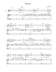 Perfect Ed Sheeran Violin C Major Sheet Music For Violin Piano Download Free In Pdf Or Midi Violin Sheet Music Guitar Chords For Songs Sheet Music